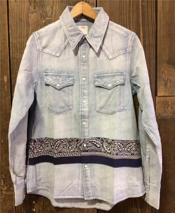 (KOKURA)VISVIM SS BANDANA BORDER SHIRT DAMAGED 17AW CASHEW SHIRT
