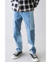 CONSIGNMENT MONKEY TIME PATCH DENIM STRAIGHT JEANS 20SS