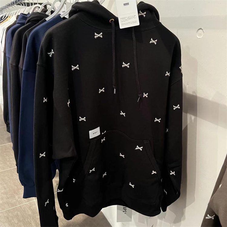 国仓壹树WTAPS ACNE/HOODY/CTPL.TEXTILE 骨头刺绣连帽卫衣22AW-Taobao