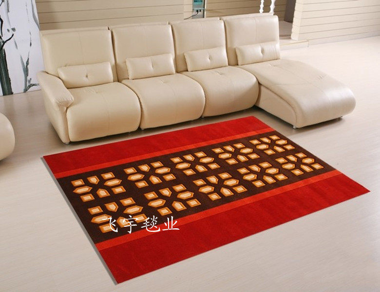 ковер 压克力纤维地毯 手工剪花地毯 客厅毯 茶几毯 地毯 门厅毯 卧室地毯特价 Feiyu