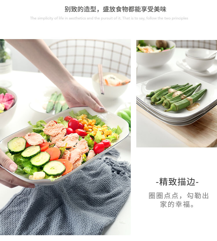 Xi Yu bát cơm đặt bộ đồ ăn Nhật Bản đặt bữa ăn tối bát nhỏ gốm đơn bát lớn - Đồ ăn tối bộ chén đĩa cao cấp