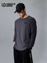 Muscle dog tights mens tide brand spring and autumn new elastic breathable fitness clothes training clothes sports long-sleeved T-shirt