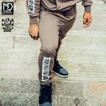 Muscledog muscle dog winter hipster fitness training trousers classic print sports running casual trousers