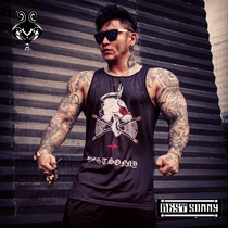 Best Sonny one endorsement sin skull breathable vest mens trend print sleeveless mesh sportswear