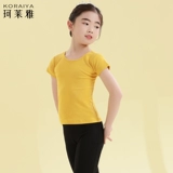 Детская спортивная одежда, гимнастический хлопковый костюм, короткий рукав, круглый воротник