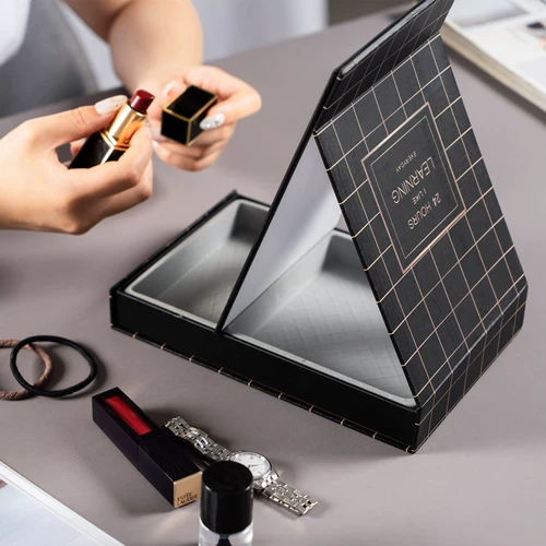 Настольная складная коробка для хранения для принцессы, портативное зеркало для школьников