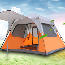 Camel Big Tent Outdoor Fully Automatic 3-4-6 People 5-8 Double-layer Family Camping Tent Set