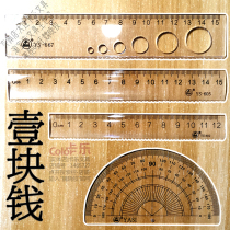 High transparent ruler with wavy line price Butcher cheap ]15cm12cm scale clear protractor