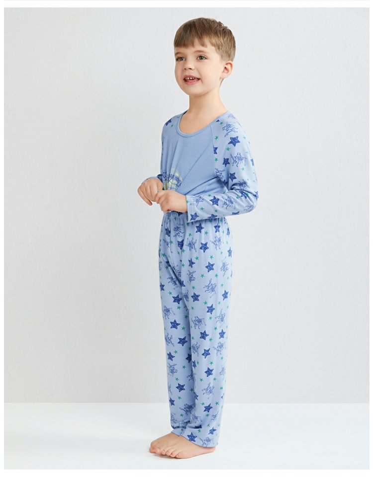 Yêu trẻ em Muer gấu huyền thoại quần pyjama dài AK2420171 quần jean nam ống suông