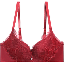 Admiration Body Shaping Underwear Womens Red Marriage Wireless Small Breast Push Up Bra AD170301