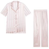 Love summer style pajamas for women spring and summer short-sleeved trousers separates can be worn outside home clothes set AM469341