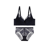 Adore Body Spring Dance Underwear Womens Soft Steel Ring Big Breast Revealing Small Bra Panties Set