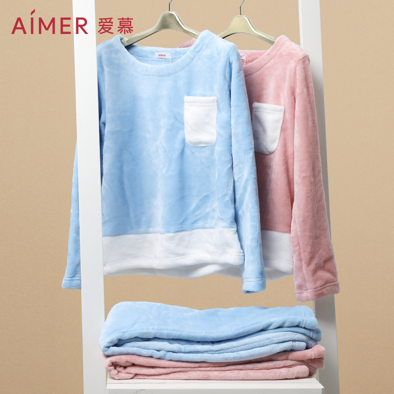 Aimer 爱慕 珊瑚绒 女式家居服睡衣长袖套装 天猫优惠券折后¥99包邮(¥199-100)2色可选 京东¥177 Aimer 爱慕 珊瑚绒 女式家居服睡衣长袖套装 天猫优惠券折后¥99包邮(¥199-100)2色可选 京东¥177