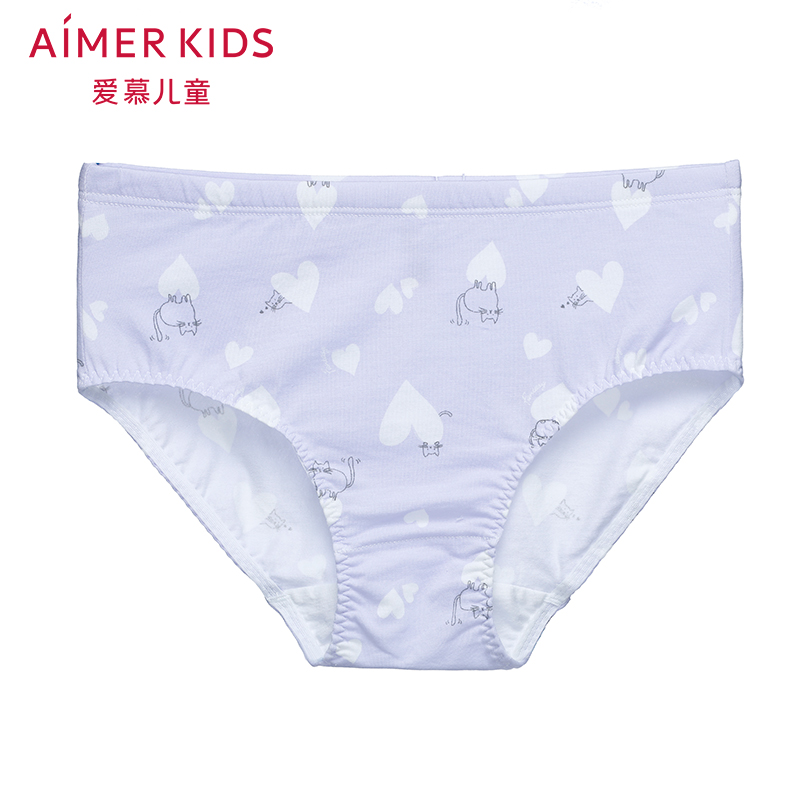 aimer kids love children angel pants printed soft cute waist briefs AK1222821