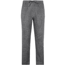 Mr. Admiration wears 23SS linen casual mens spring and summer tethered trousers NS82J791