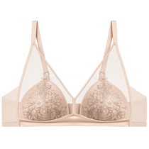 Adore Quiet Night Underwear Womens Spring and Summer No Wires Simple Embroidery Thin Molded Cup Bra AM179361