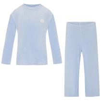 Adore Childrens Warm Velvet 24 Autumn and Winter Boys and Girls Pajamas Anti-static Island Velvet Pullover Long Sleeve Home Set