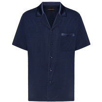 Mr. Admiration 24SS Gaomo home pajamas mens spring and summer lapel short-sleeved tops home clothes NS41K861
