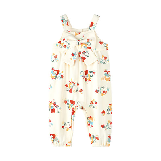 宝然女宝宝裤子背带裤婴儿连体裤纯棉女童连身裤百搭时尚春秋6293