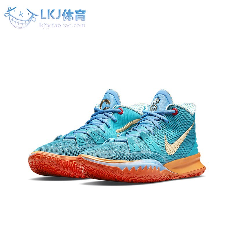 Lkj Sports Nike Kyrie 7 Concepts Irving 7 Blue and Orange Collaboration Basketball Shoes Ct1137-900