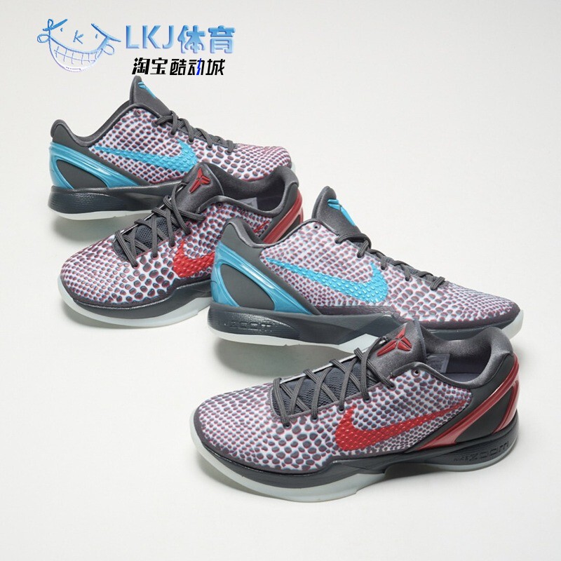 Nike Kobe 6 Protro Kobe Zk6 3D Black Red Blue All-Star Basketball Shoes Iq3902-002