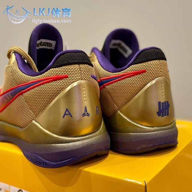 UndefeatedxNikeKoke5HOF Kobe ZK5 Hall of Fame ຄໍາສີມ່ວງ DA6809-700