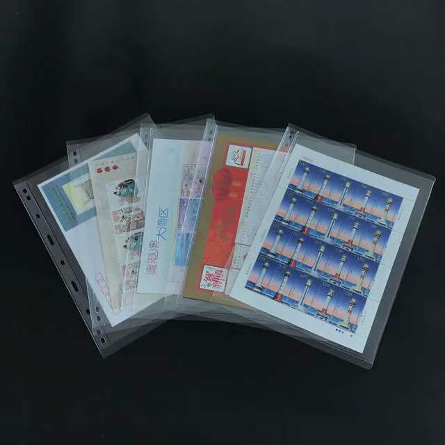 Thickened Loose-leaf Small Edition Stamps Treasures collection of pages 9 holes loose-leaf transparent single-sided 1 Line of prints Inner page Set of postal books