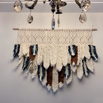 (Secret) ins Net red cotton thread woven tassel feather tapestry Bohemia hanging house decoration