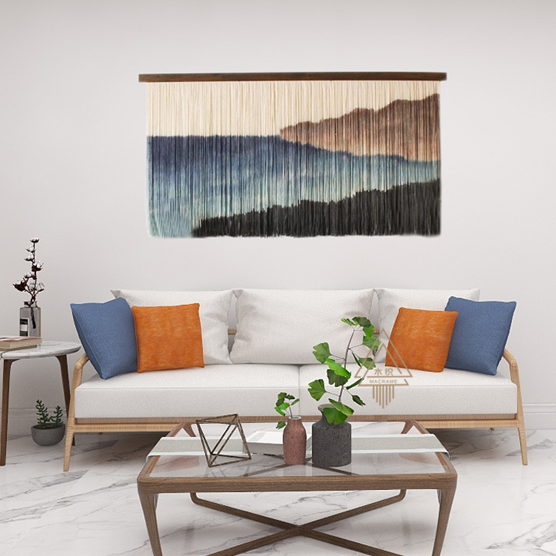 Nordic style dyed tapestry modern rectangular sofa living room porch bedside decorative art abstract landscape painting