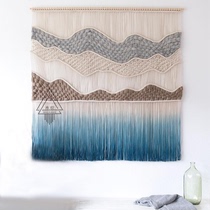(Green Spaces) Woven Dyeing Tapestry Living Room Wall Decoration Nordic Wind Green Wall Blanket Hotel Folk Hangings