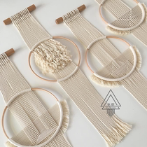 (Round Dream) Designer Series Cotton Thread Woven Round Tapestry Composition Wall-mounted Restaurant Creative Wall Hanging Soft Dress