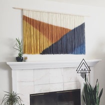 (Attractive) Handmade gradient dyeing tapestry Nordic hanging house model room living room bedroom decoration