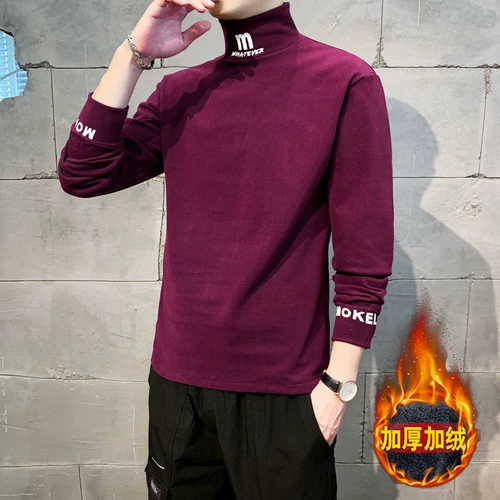 Tide, демисезонная футболка, утепленный лонгслив, приятный телу свитер, высокий воротник