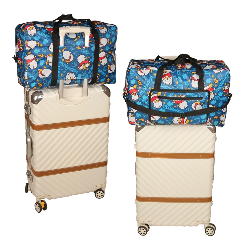 Sesame Street dễ thương hoạt hình gấp túi du lịch xách tay du lịch lên máy bay nhẹ túi hành lý không thấm nước có thể được đưa vào trường hợp xe đẩy - Túi du lịch
