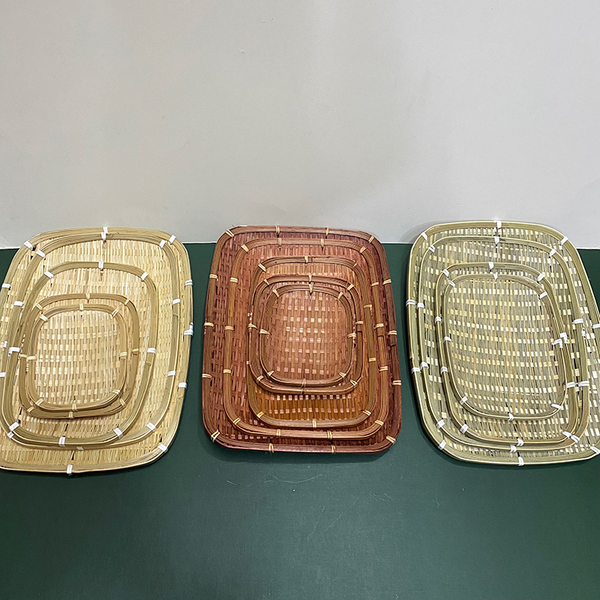 Handmade Bamboo Storage Baskets, Bamboo Baskets, Fruit Baskets, Bamboo Trays, Farm-Made Woven Bamboo Sieves, Snack Storage Baskets, Round Dustpans