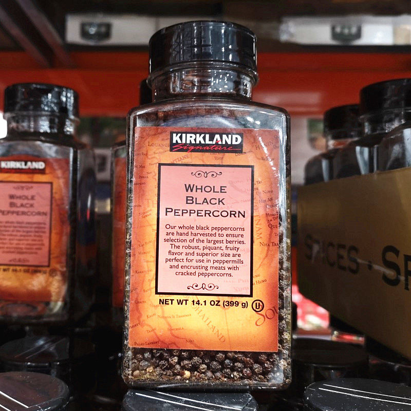 American Kirkland Black Pepper Grain Seasoning Western Meal Condiments Steak Seasonings Large Grain 399G