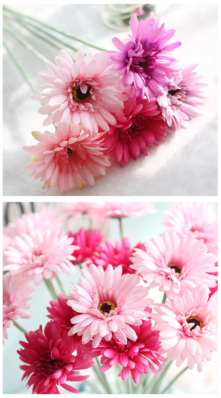 Hoa Dream Valley Sun Flower Mô phỏng đơn Hoa Gerbera Gerbera Mô phỏng thực vật Trang trí - Hoa nhân tạo / Cây / Trái cây hoa giả để phòng khách