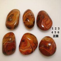 Natural Agate Jade hand handle stone hand stone hand play Stone small ornaments Marine chalcedony ink landscape painting pictographic stone
