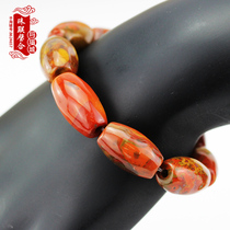 Inner Mongolia Xuanhua Natural Warring States Red Agate Lezi Bracelet Roll Beads Beads and Rosary Jewelry for Men and Women