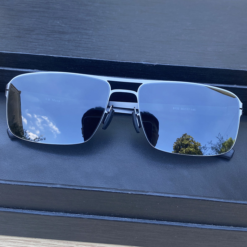 Madden's New Square-Frame Sunglasses for Men, High-Definition Nylon Sunglasses, Ultra-Light Screw-Free Glasses, Special Polarized Glasses for Driving