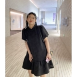 晶咕 Летнее платье, юбка, китайский стиль, большой размер, рукава фонарики