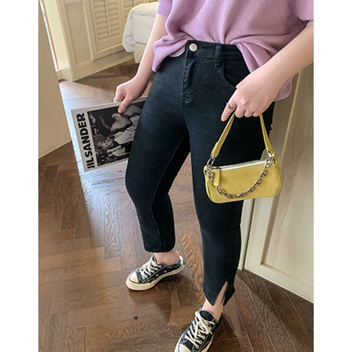 Летние штаны, черные джинсовые джинсы, делается под заказ, коллекция 2021, высокая талия, большой размер, по фигуре