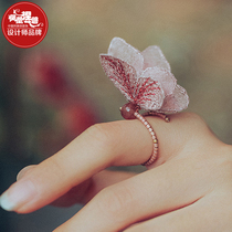 Phoenix Nirvana ring female personality butterfly ring design sense National style ancient style new style (Invisible Wings)