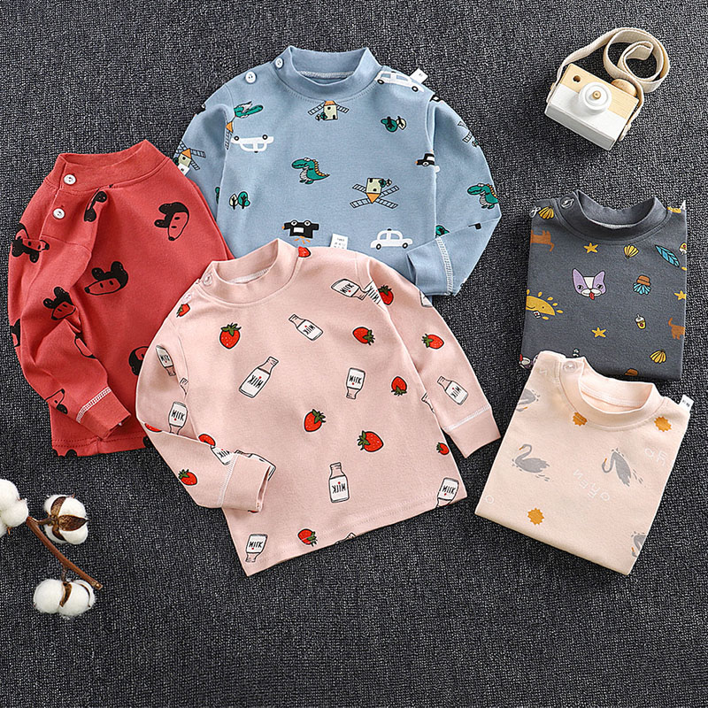 Baby autumn clothes one-piece coat thin cotton pullover female treasure baby wear undercover clothes wearing high collar boys