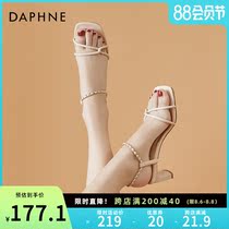 Daphne heels design sense niche 2021 new French fine heel open toe sexy temperament sandals womens summer