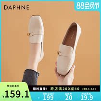 Daphne loafers womens flat 2021 new summer thin flat heel soft sole soft leather British style small leather shoes