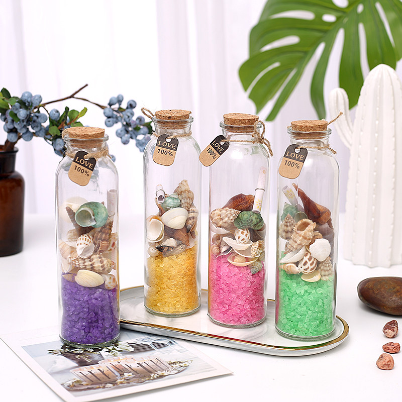 Color sand Fine sand glass wishing bottle Drift bottle Lucky bottle Home decoration gift crafts decoration creative decoration