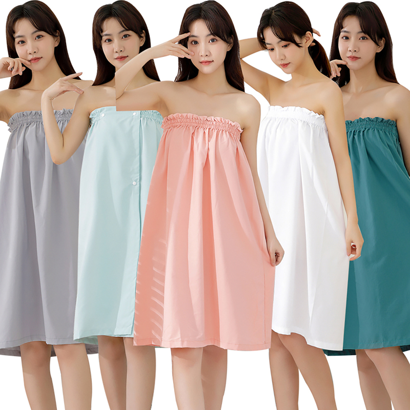 Beauty Salon Skin Management Pure Cotton Bath Skirt Bathrobe Soft Tube Top Skirt Quick-Drying Sweat Steaming Suit Guest Sauna Suit Women's Style