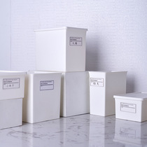 14 14 17cm vertical section Long square pure white day style table top dust clamshell plastic classification containing storage box