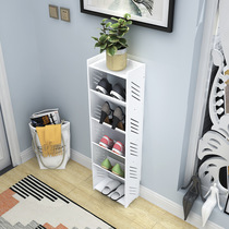 23 23 25 28cm white small vertical ultra-thin doorway rear inclined discharge style 2 3 4 5 6-layer wood-plastic small shoe cabinet rack